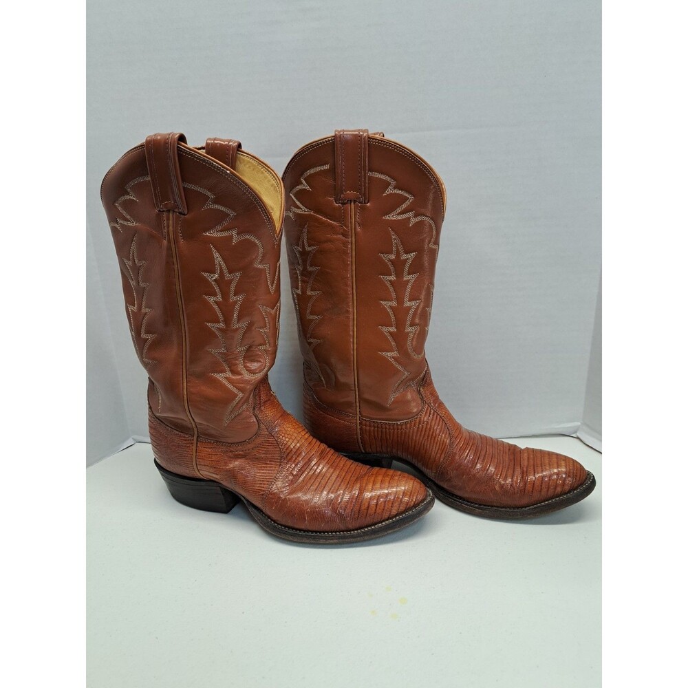 Vintage Tony Llama Lizard Men's Boots Size 7B 1983 - Picture 2 of 9